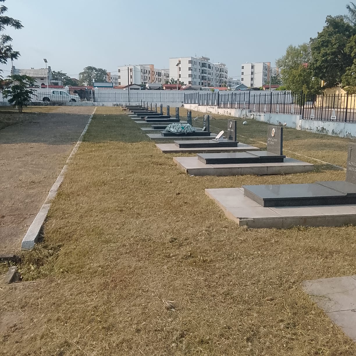 Vue du cimetière après les travaux